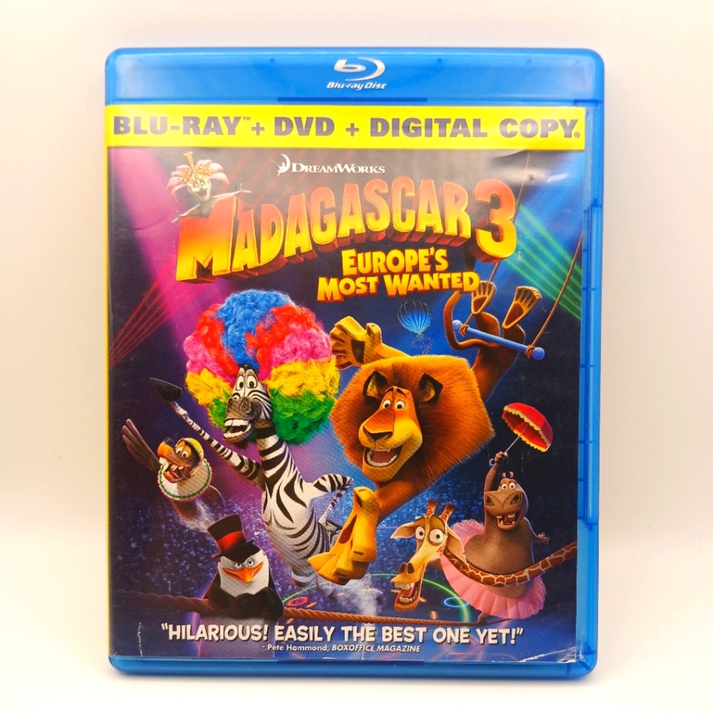 Dreamworks Madagascar 3 Blu-ray Combo Pack -Europe's Most Wanted